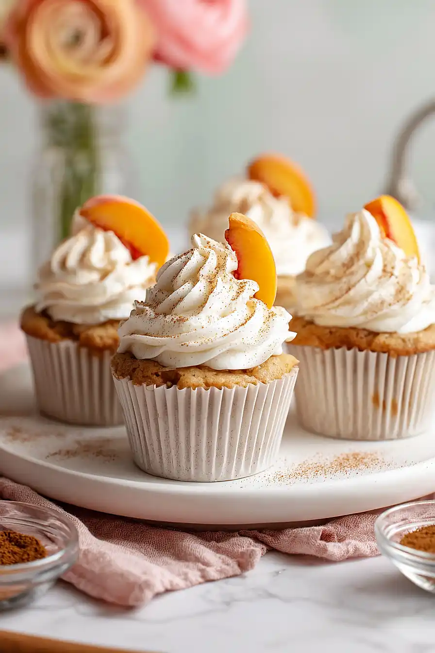 peach cobbler cupcakes