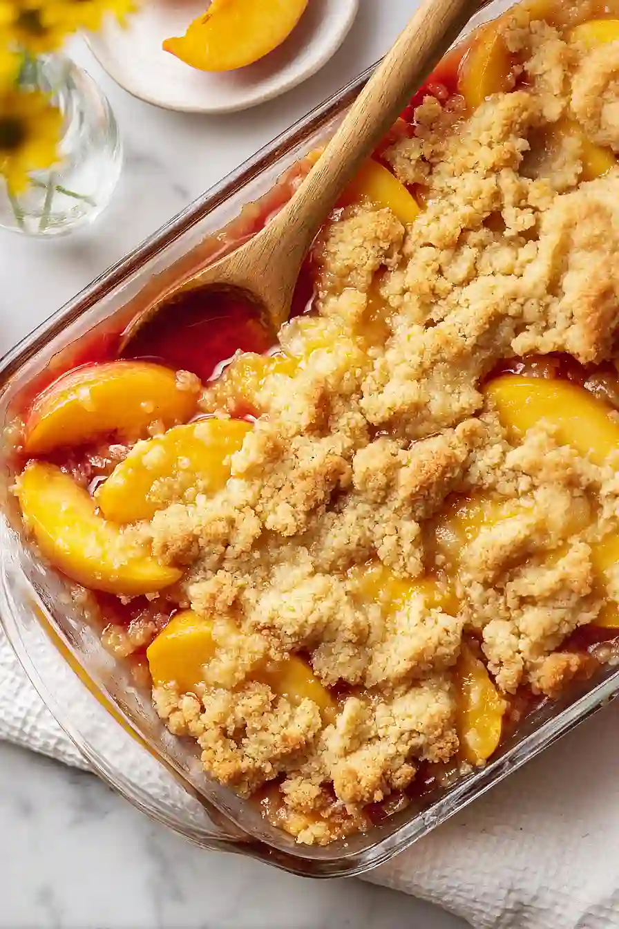 vegan peach cobbler 