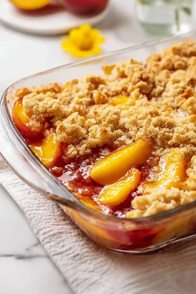 vegan peach cobbler
