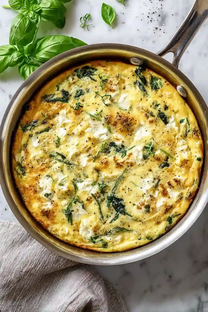 chicken and spinach frittata