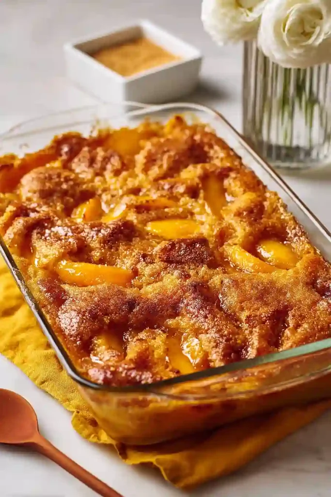 peach cobbler with pancake mix