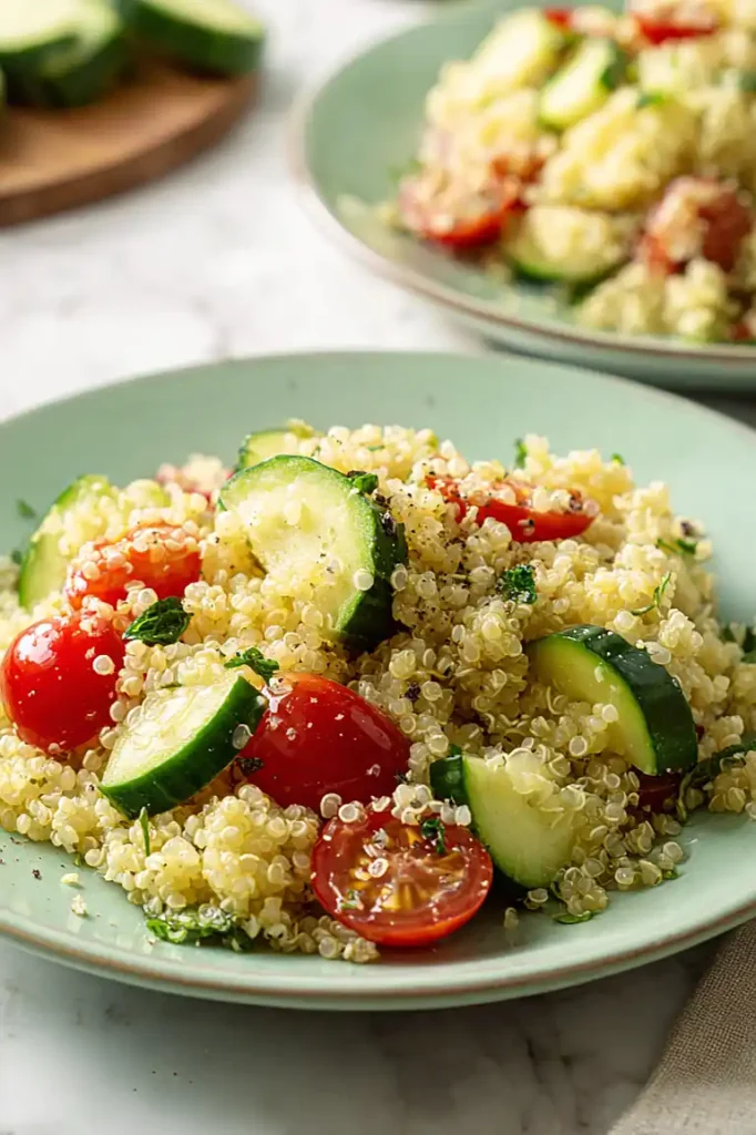 cucumber and tomato quinoa salad